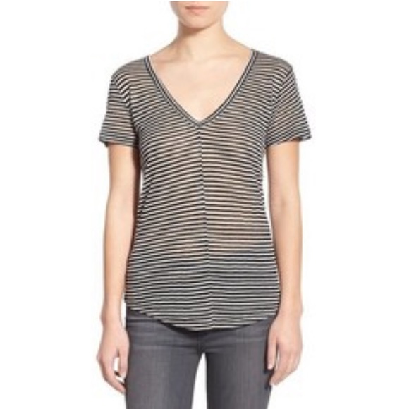 Paige Hadley striped v-neck soft t-shirt - Picture 3 of 10